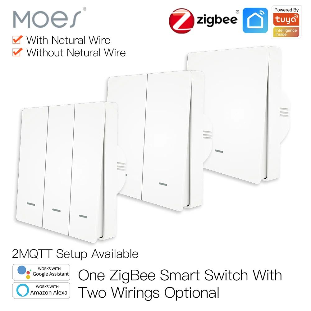 MOES Tuya ZigBee Ʈ Ʈ ġ ߼  Ŀн ʿ  Ʈ  2/3  Alexa Google Home 2mqtt Բ ۵